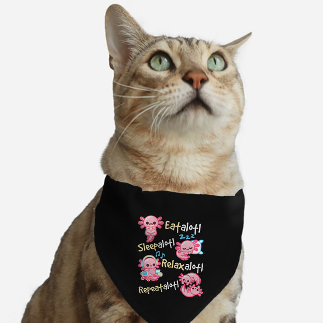 Axolotl Simple Life-Cat-Adjustable-Pet Collar-NemiMakeit