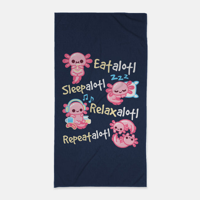 Axolotl Simple Life-None-Beach-Towel-NemiMakeit