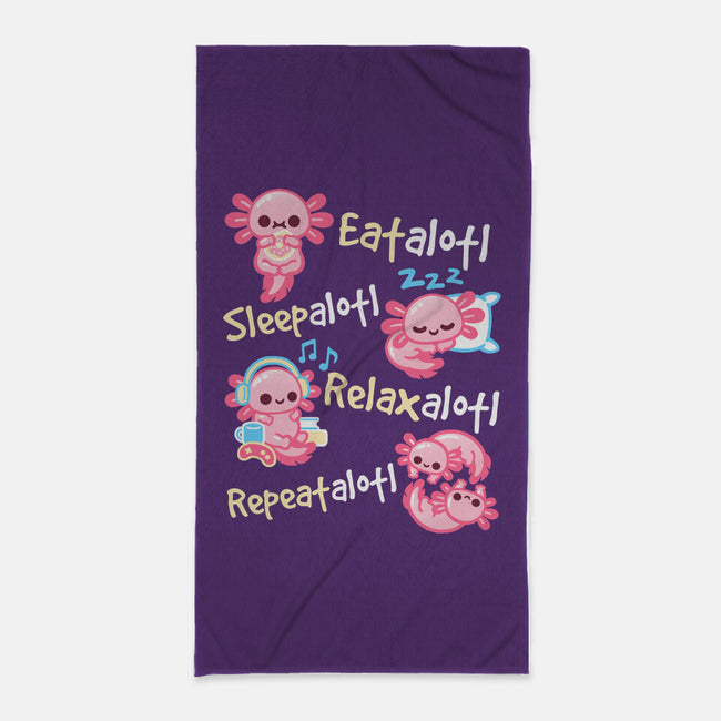 Axolotl Simple Life-None-Beach-Towel-NemiMakeit