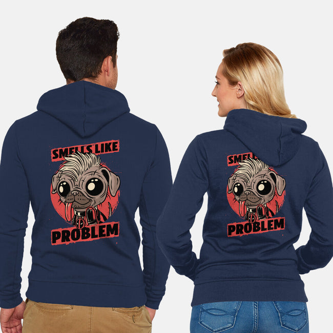 Dead Cute Dog Hero-Unisex-Zip-Up-Sweatshirt-Studio Mootant