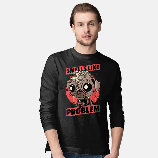 Dead Cute Dog Hero-Mens-Long Sleeved-Tee-Studio Mootant