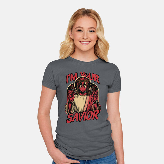 Dead Savior Hero-Womens-Fitted-Tee-Studio Mootant