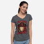 Dead Savior Hero-Womens-V-Neck-Tee-Studio Mootant