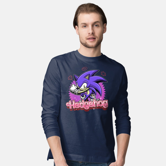 The Blue Hedgehog-Mens-Long Sleeved-Tee-Astrobot Invention