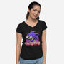 The Blue Hedgehog-Womens-V-Neck-Tee-Astrobot Invention