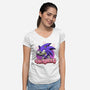 The Blue Hedgehog-Womens-V-Neck-Tee-Astrobot Invention