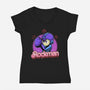 The Blue Bomber 2-Womens-V-Neck-Tee-Astrobot Invention