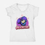 The Blue Bomber 2-Womens-V-Neck-Tee-Astrobot Invention