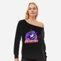 The Blue Bomber 2-Womens-Off Shoulder-Sweatshirt-Astrobot Invention