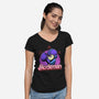 The Blue Bomber 2-Womens-V-Neck-Tee-Astrobot Invention