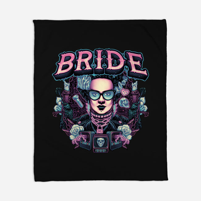 Punk Bride-None-Fleece-Blanket-glitchygorilla