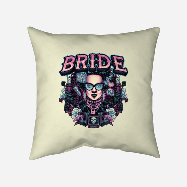 Punk Bride-None-Removable Cover w Insert-Throw Pillow-glitchygorilla