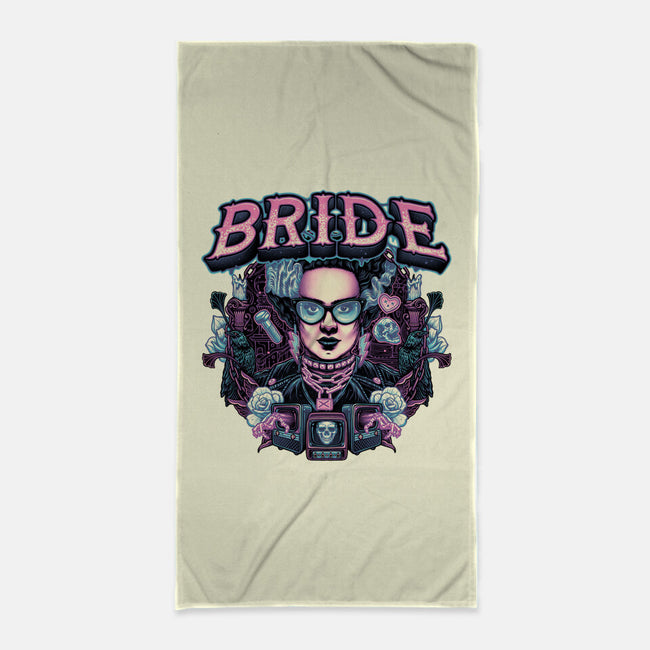 Punk Bride-None-Beach-Towel-glitchygorilla