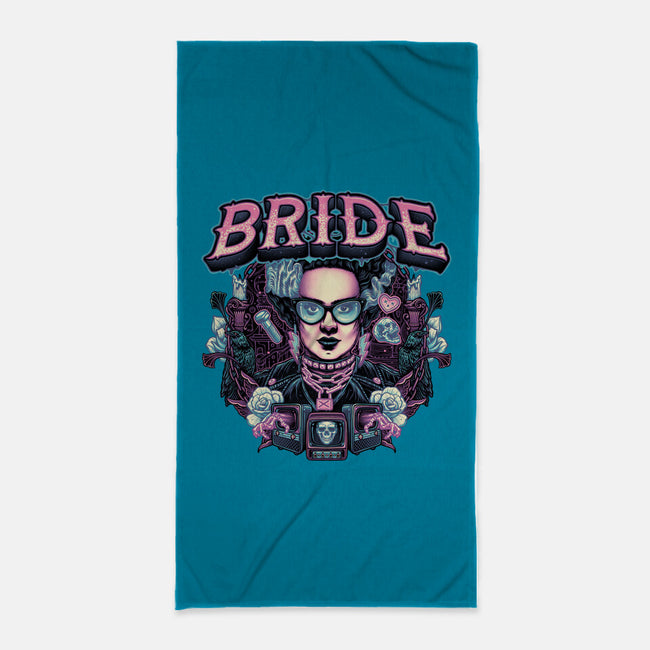 Punk Bride-None-Beach-Towel-glitchygorilla