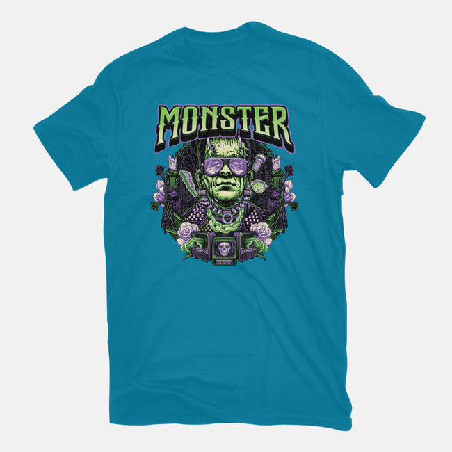 Punk Monster-Mens-Basic-Tee-glitchygorilla