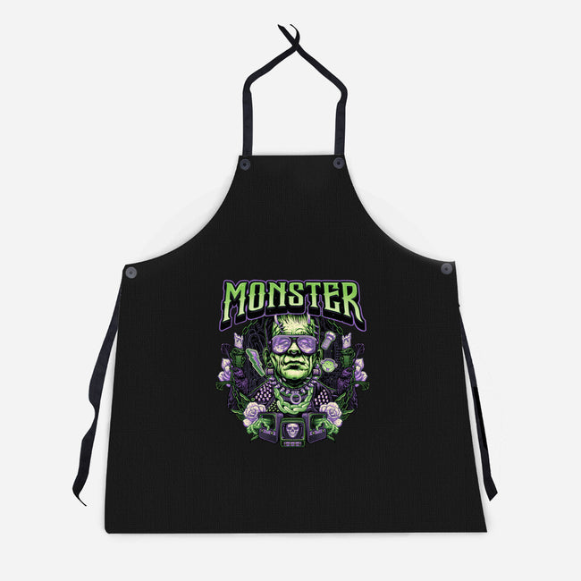 Punk Monster-Unisex-Kitchen-Apron-glitchygorilla