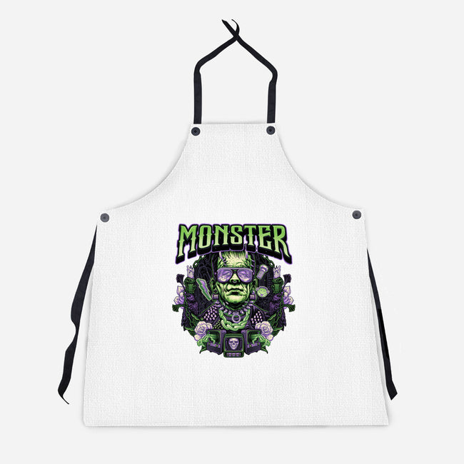 Punk Monster-Unisex-Kitchen-Apron-glitchygorilla