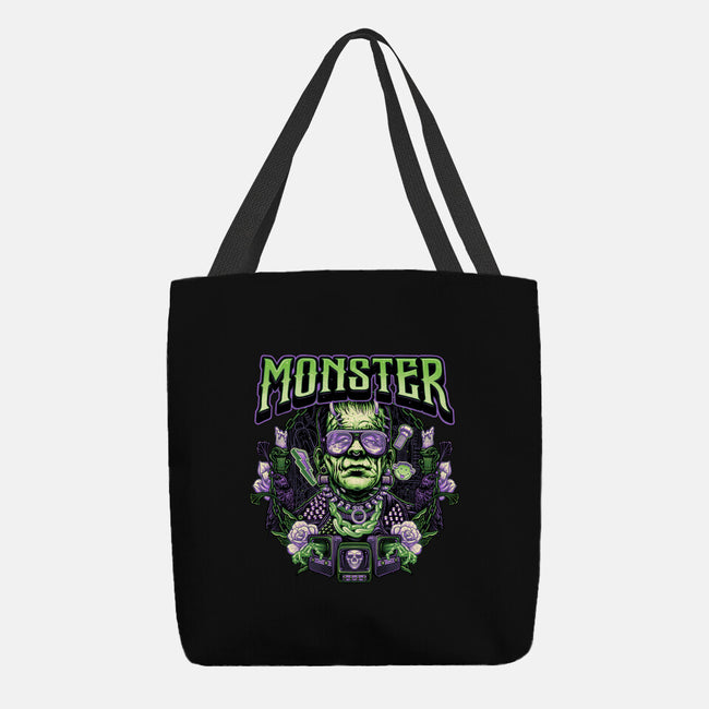 Punk Monster-None-Basic Tote-Bag-glitchygorilla