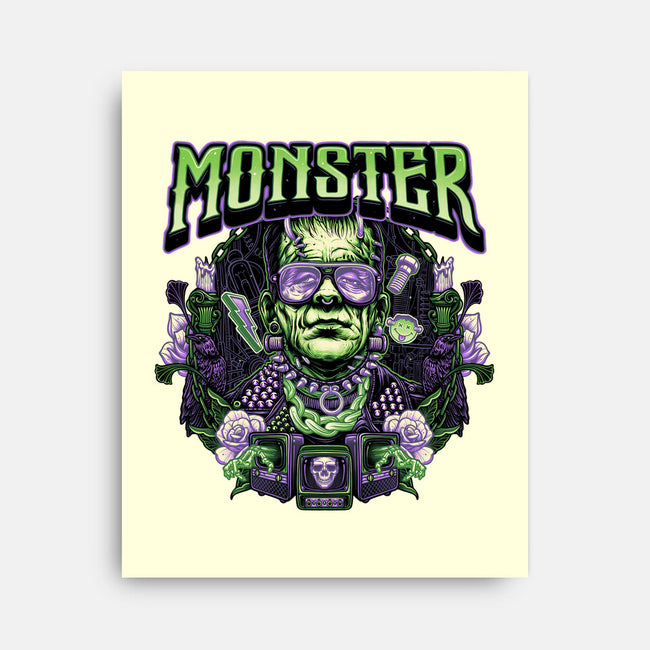 Punk Monster-None-Stretched-Canvas-glitchygorilla