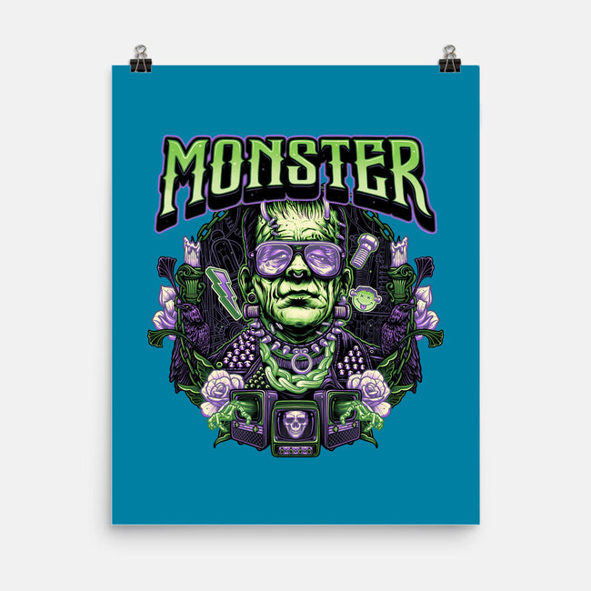 Punk Monster-None-Matte-Poster-glitchygorilla