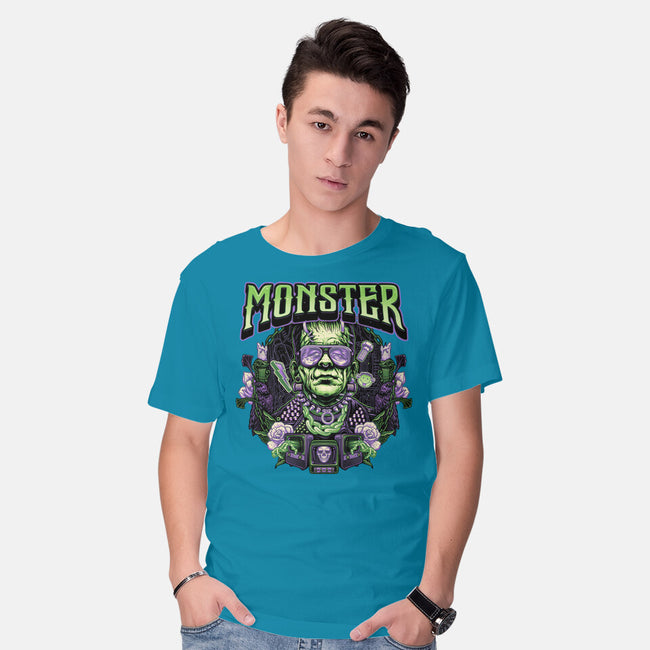 Punk Monster-Mens-Basic-Tee-glitchygorilla