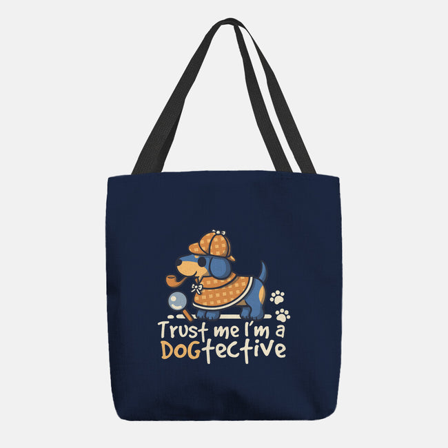 Dogtective Dachshund-None-Basic Tote-Bag-NemiMakeit