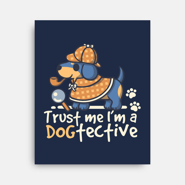 Dogtective Dachshund-None-Stretched-Canvas-NemiMakeit