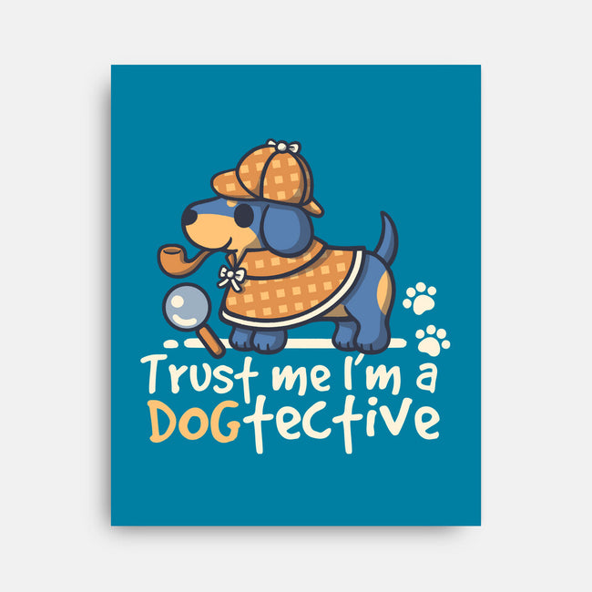 Dogtective Dachshund-None-Stretched-Canvas-NemiMakeit