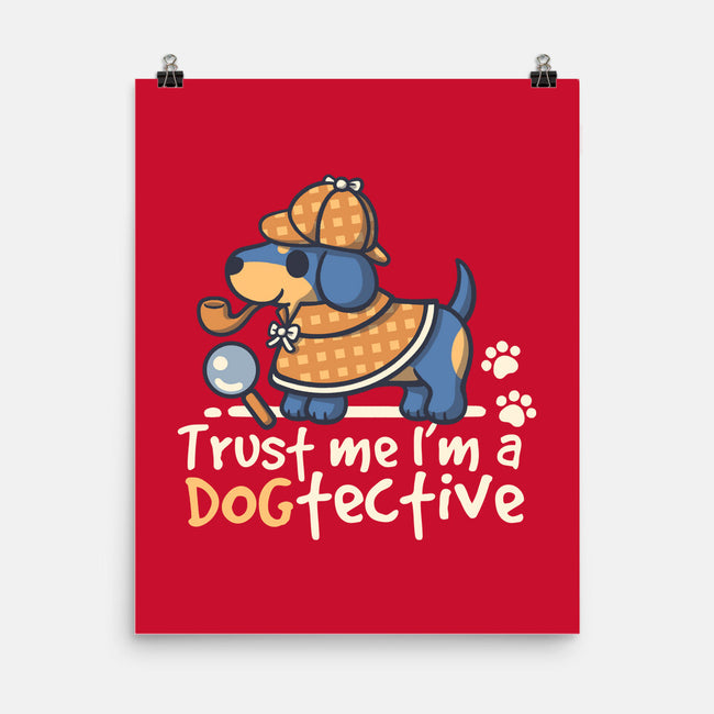 Dogtective Dachshund-None-Matte-Poster-NemiMakeit