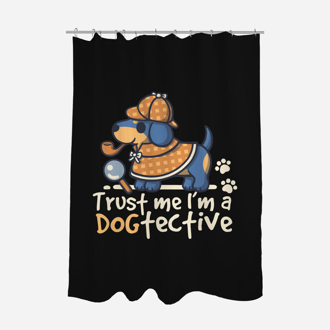 Dogtective Dachshund-None-Polyester-Shower Curtain-NemiMakeit