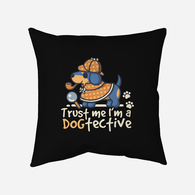 Dogtective Dachshund-None-Removable Cover-Throw Pillow-NemiMakeit