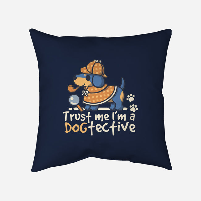 Dogtective Dachshund-None-Removable Cover-Throw Pillow-NemiMakeit