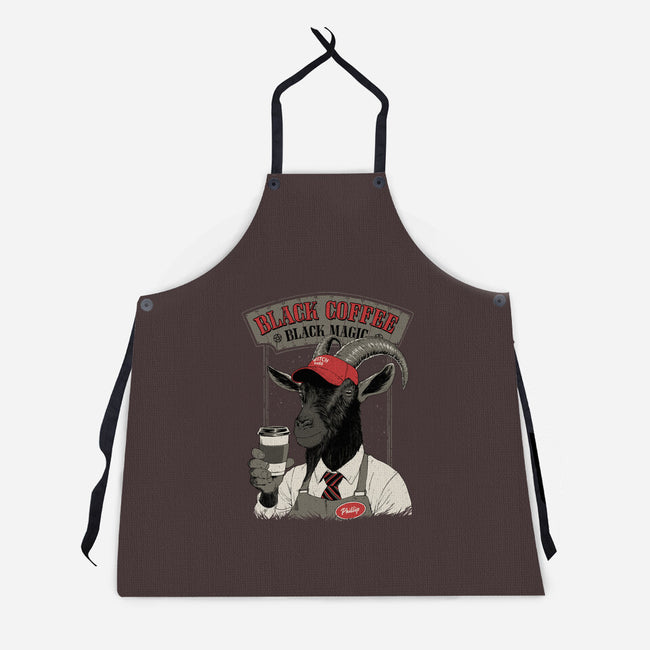 Black Coffee Barista-Unisex-Kitchen-Apron-Hafaell