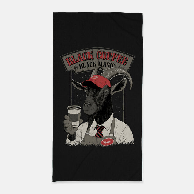 Black Coffee Barista-None-Beach-Towel-Hafaell