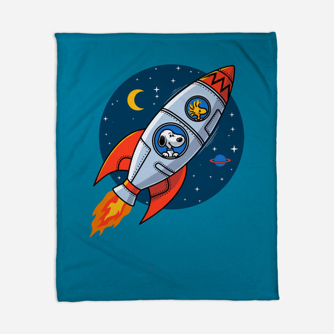 Space Beagle-None-Fleece-Blanket-erion_designs