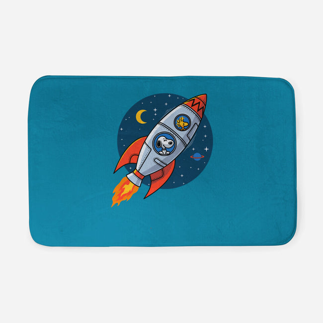 Space Beagle-None-Memory Foam-Bath Mat-erion_designs