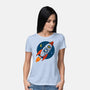 Space Beagle-Womens-Basic-Tee-erion_designs