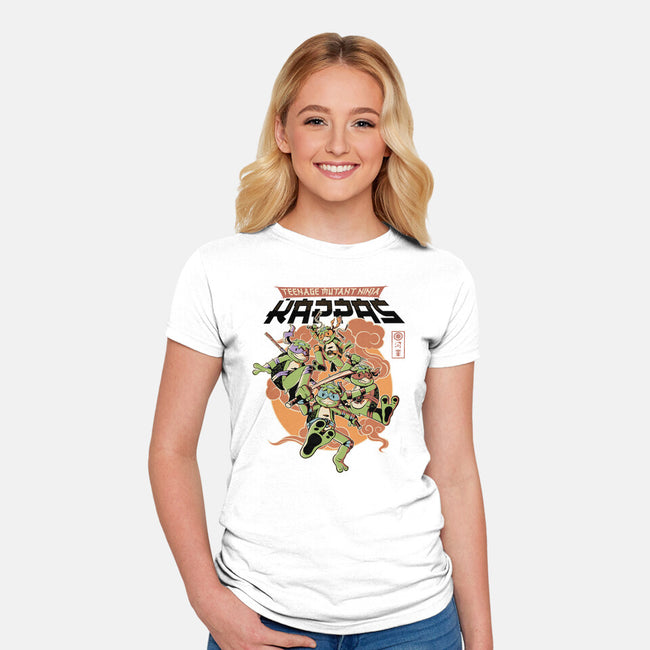 Ninja Kappas-Womens-Fitted-Tee-demonigote