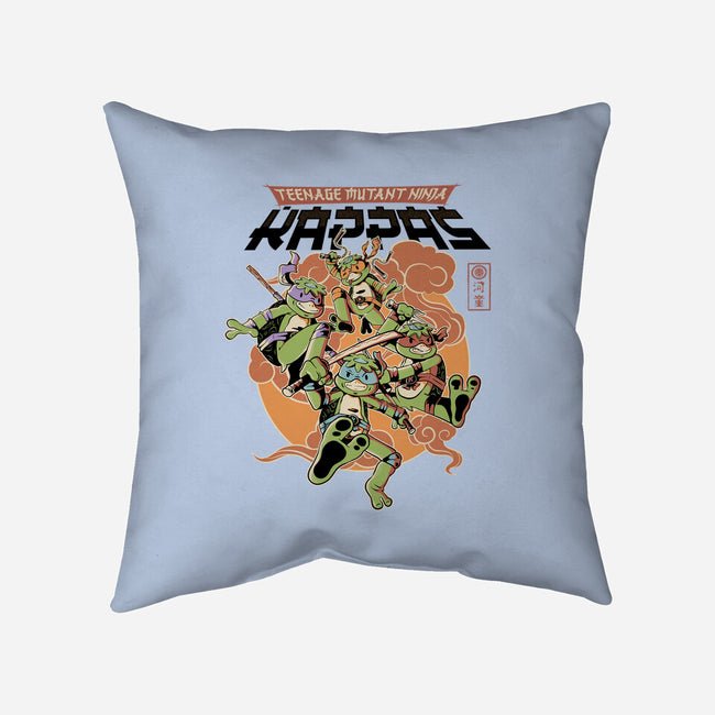 Ninja Kappas-None-Removable Cover-Throw Pillow-demonigote