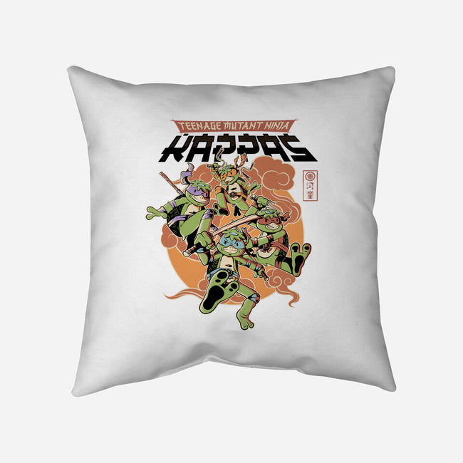 Ninja Kappas-None-Removable Cover-Throw Pillow-demonigote