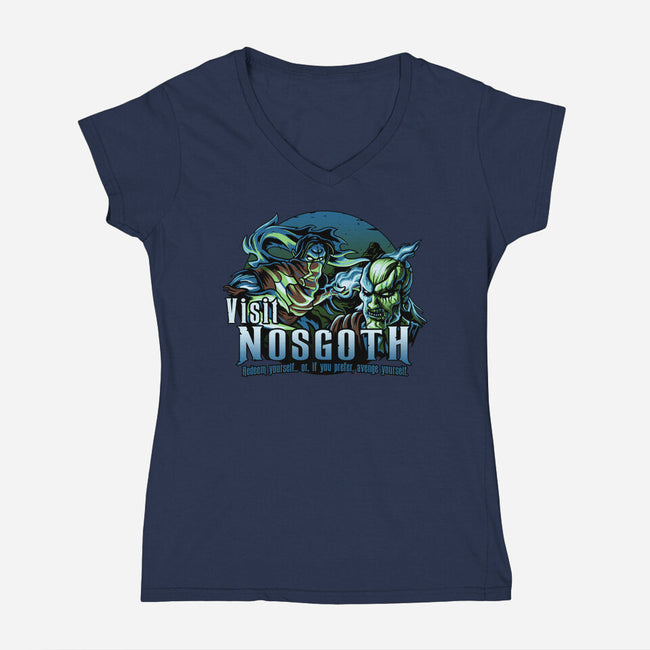 Visit Nosgoth-Womens-V-Neck-Tee-daobiwan