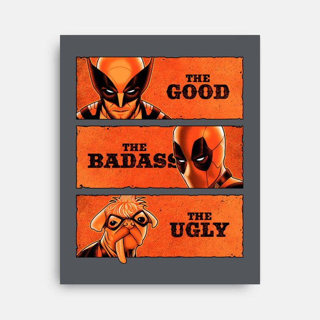 The Good The Badass The Ugly-None-Stretched-Canvas-patrickgp