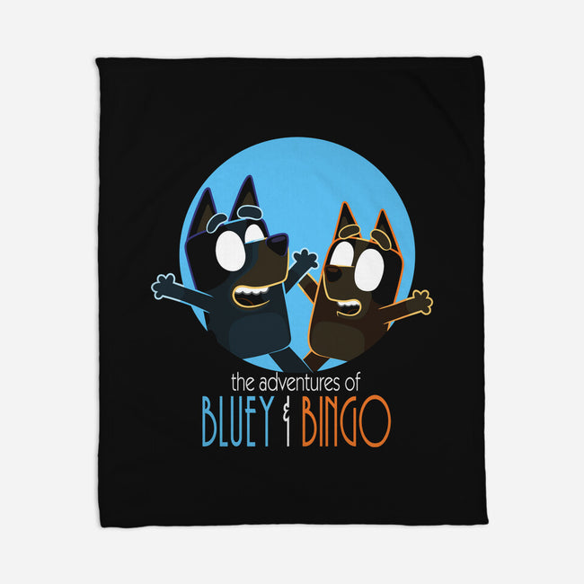 The Adventures Of Bluey And Bingo-None-Fleece-Blanket-jasesa