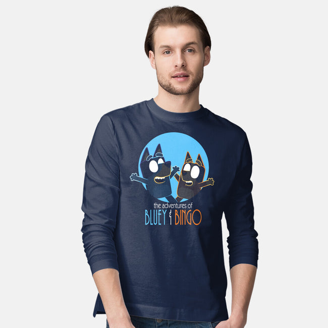 The Adventures Of Bluey And Bingo-Mens-Long Sleeved-Tee-jasesa