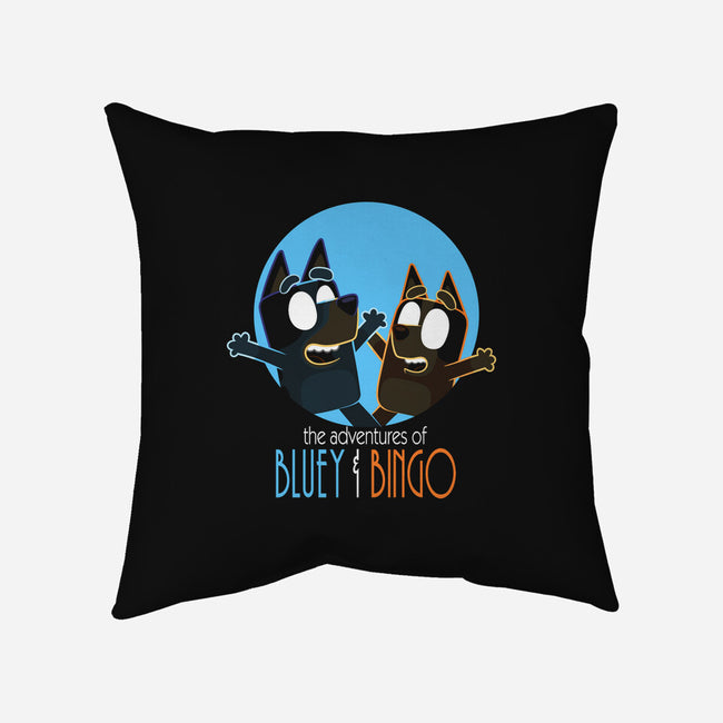 The Adventures Of Bluey And Bingo-None-Removable Cover-Throw Pillow-jasesa