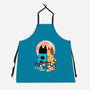 Heelers Gazing At The Moon-Unisex-Kitchen-Apron-jasesa