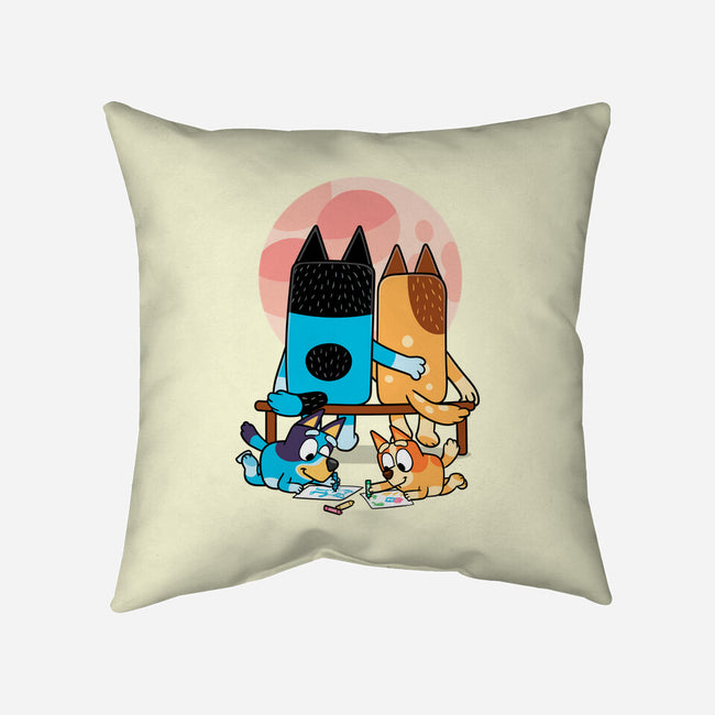 Heelers Gazing At The Moon-None-Removable Cover w Insert-Throw Pillow-jasesa