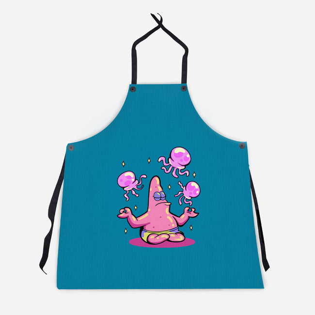 Star Meditation-Unisex-Kitchen-Apron-nickzzarto