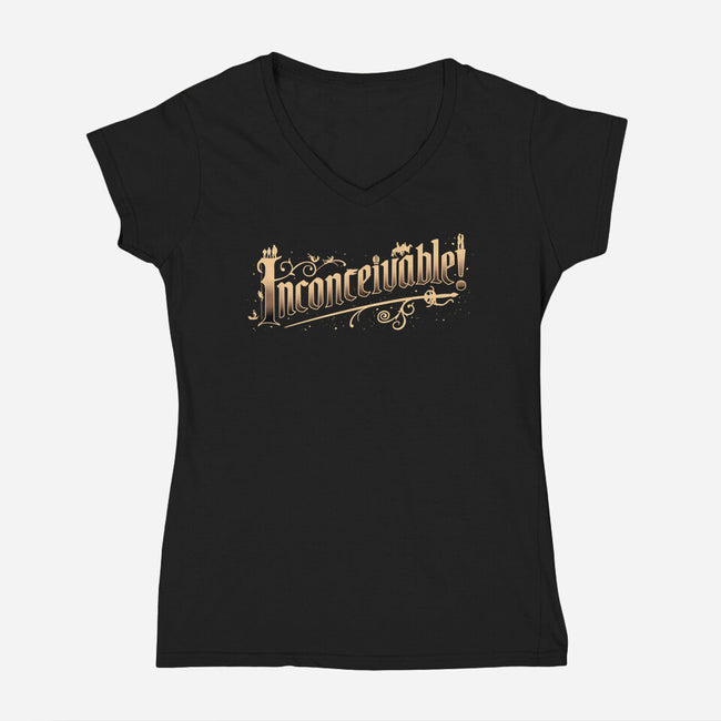 The Inconcievable Word-Womens-V-Neck-Tee-retrodivision