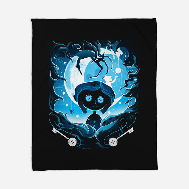 Darkness Button-None-Fleece-Blanket-Vallina84